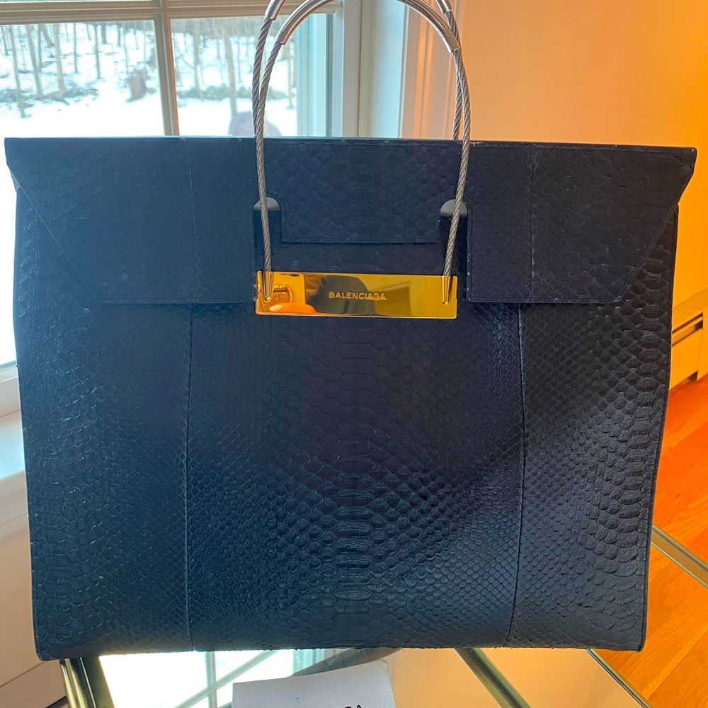 Balenciaga python tote